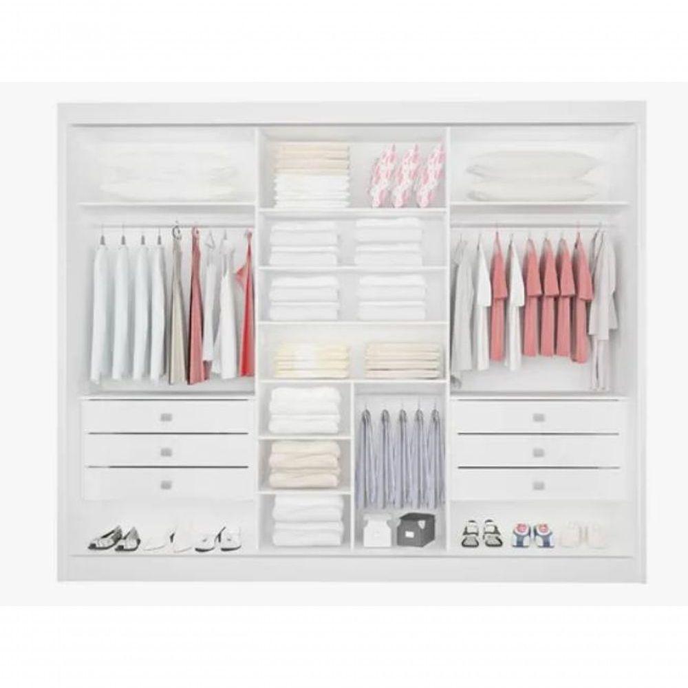 Guarda Roupa Los Angeles Com Espelho Branco - D Doro - 4