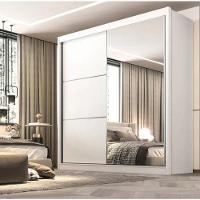 Guarda Roupa Titanium Com Espelho Branco - D Doro Móveis - 1