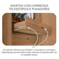 Guarda Roupa Casal Duna Com Espelho E Gaveteiro Suiça Cumaru 25 Fendi - Novo Horizonte - 6