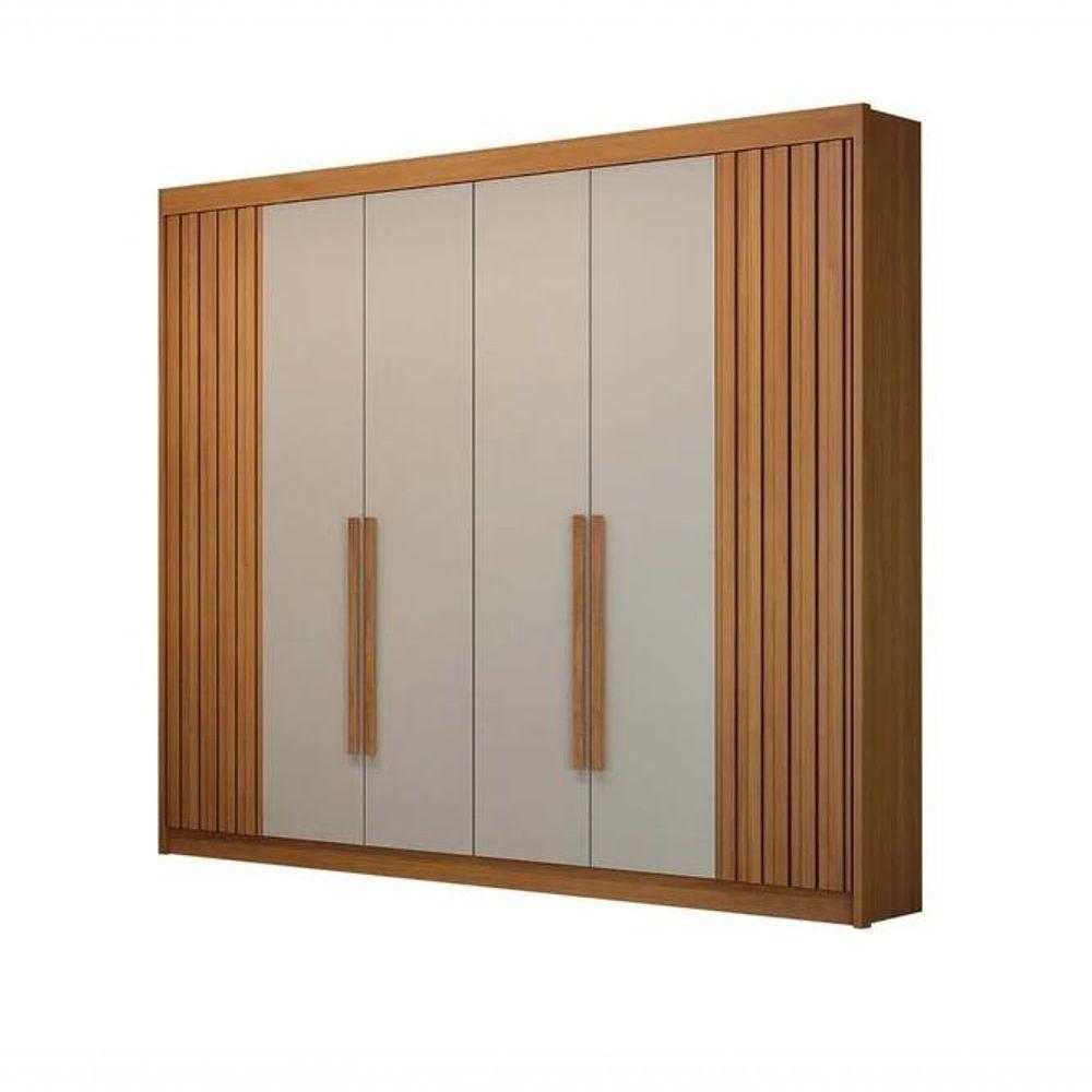 Guarda Roupa São Carlos 6 Portas Ripado Cinamomo-off - Leifer - 3