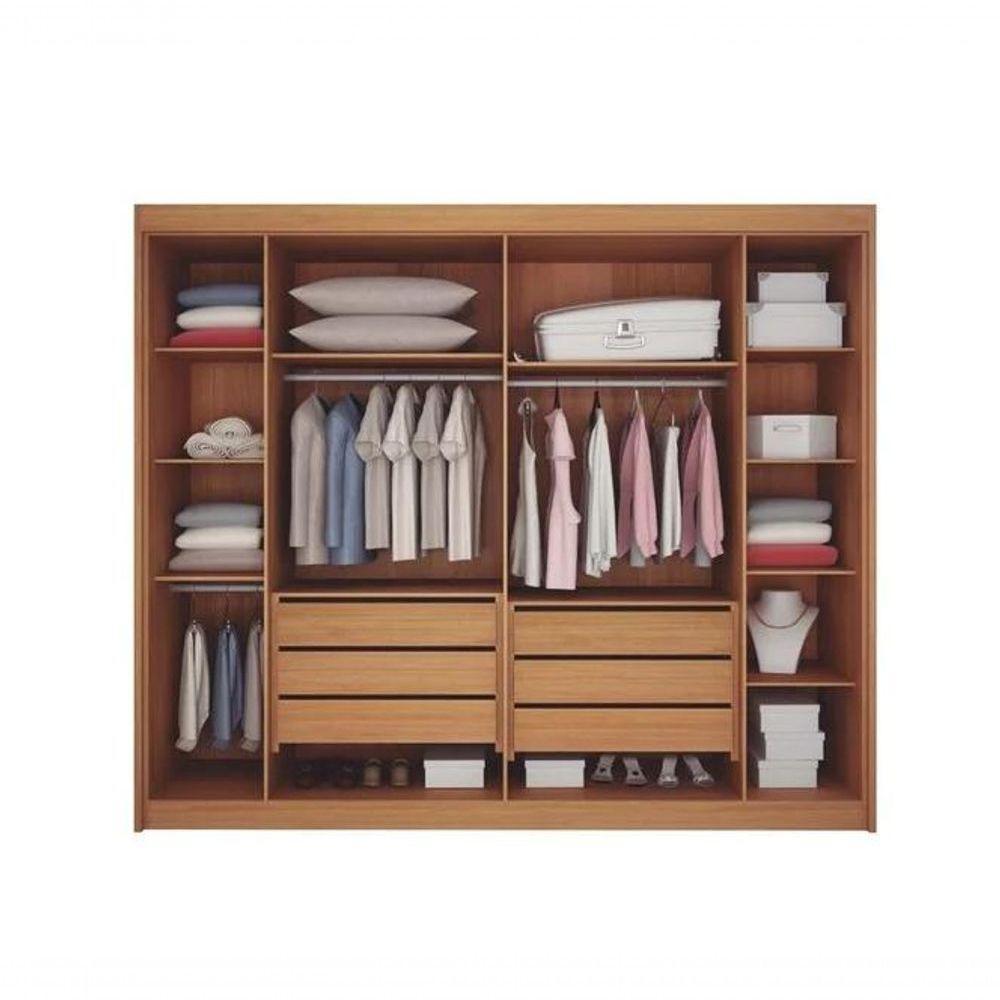 Guarda Roupa São Carlos 6 Portas Ripado Cinamomo-off - Leifer - 4