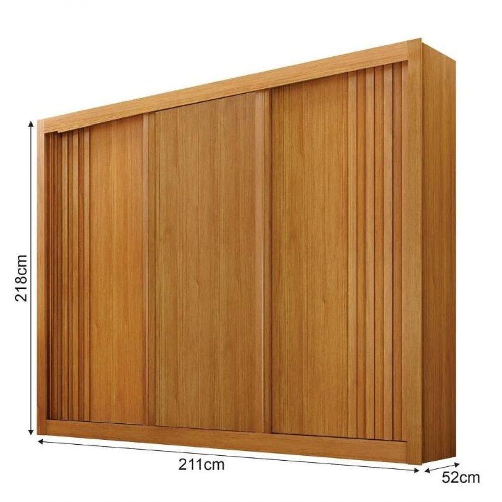 Guarda Roupa Milano 3 Portas 100%mdf Cinamomo - Leifer - 2