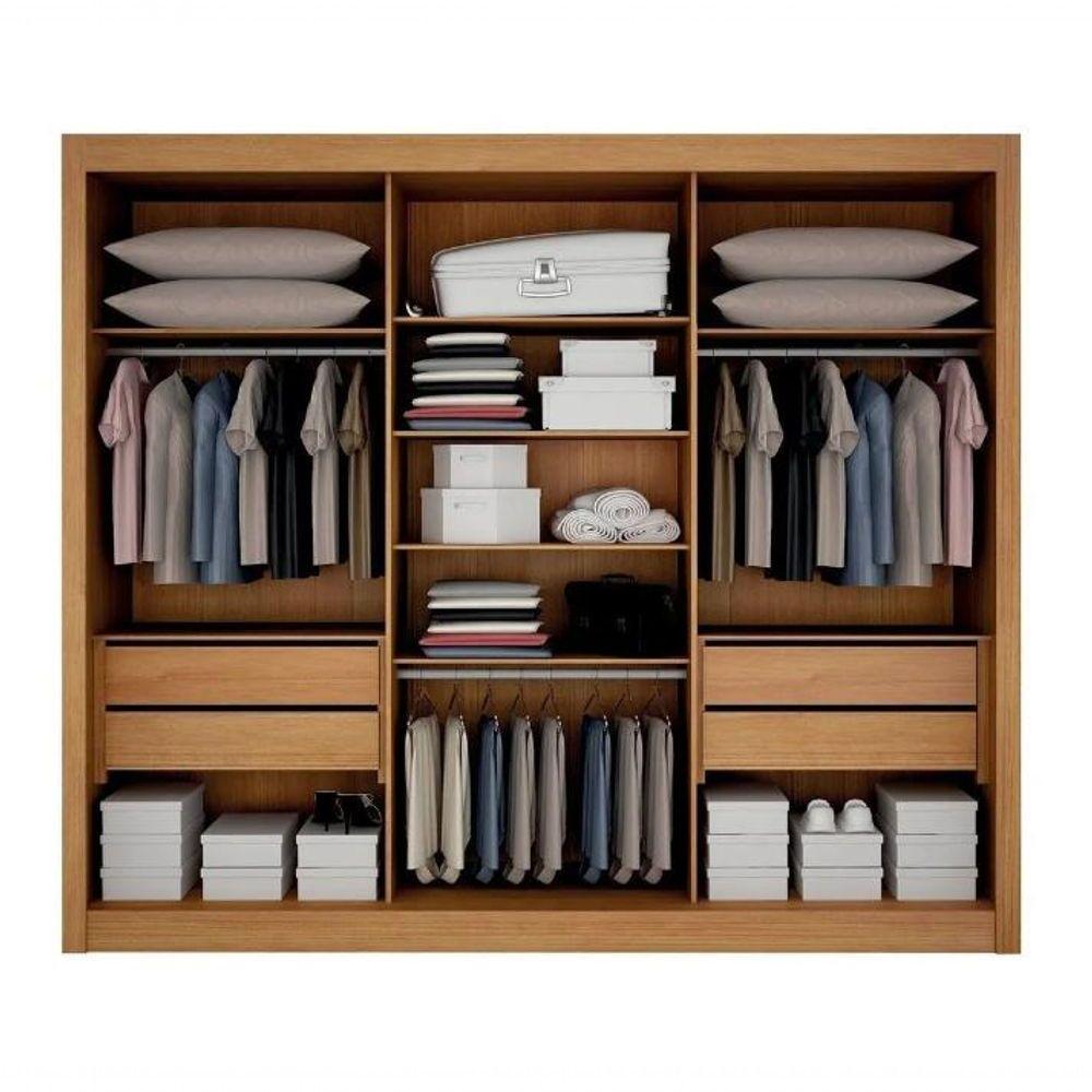 Guarda Roupa Milano 3 Portas 100%mdf Cinamomo - Leifer - 3