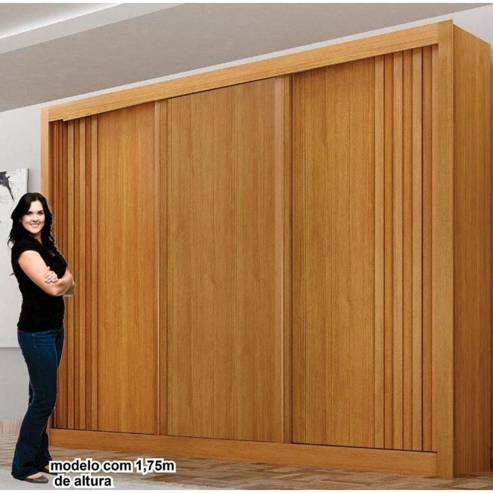Guarda Roupa Milano 3 Portas 100%mdf Cinamomo - Leifer - 4