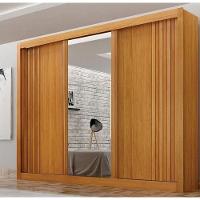 Guarda Roupa Milano 3 Portas Com Espelho Cinamomo - Leifer - 1