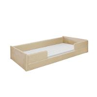 Cama Infantil Montessoriana Luana Em Madeira Maciça Com Revestimento Em Tecido Bege - 2