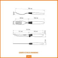Panela Turim Alumínio Chumbo Antiaderente 1,4l + Cojunto De Garfo E Faca Ipanema 24pc - Tramontina - 3