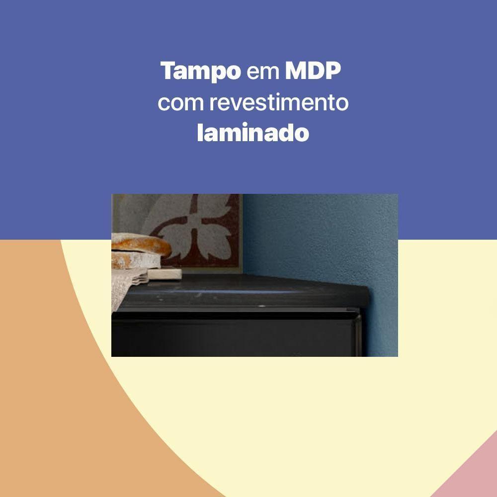 Balcão De Cozinha De Aço Triplo Com Tampo Rose Branco - 3