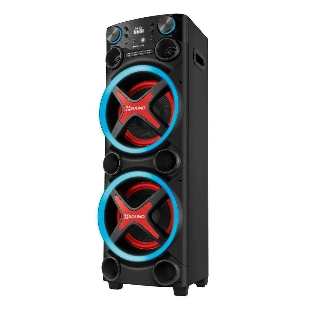 Caixa De Som Amplificada Mondial Torre De Som TM-2200 Entrada USB Bluetooth 5.3 Preto 2200W Bivolt - 1