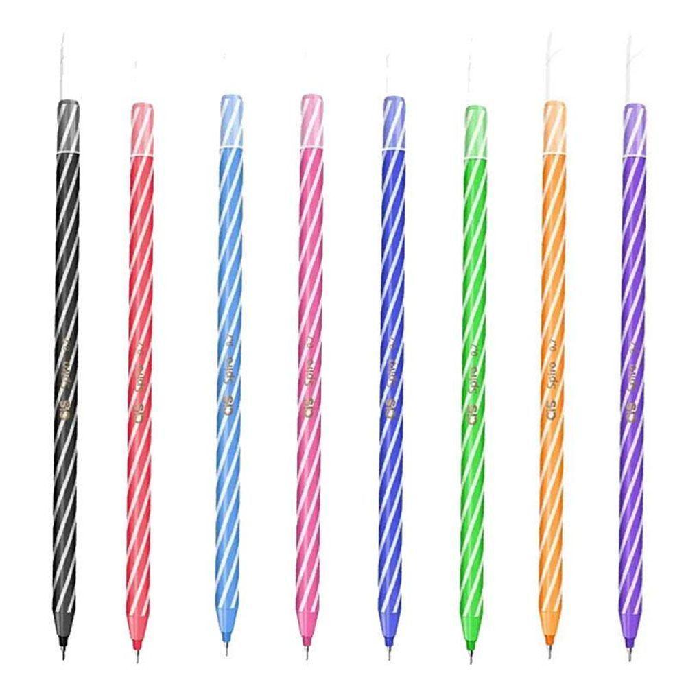 Caneta Esferográfica Spiro 0.7mm 8 Cores - Cis - 1