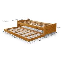 Cama Solteiro Com Auxiliar Bibox Bicama Infantil Gabrieli Com 2 Colchões Inclusos Imbuia