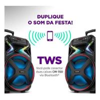 Caixa Amplificada Mondial Connect Lights Plus CM-700 Preto Bivolt - 3