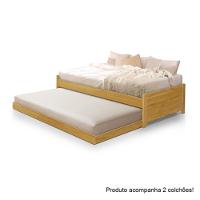 Bicama Bibox Gabrieli Em Madeira Maciça Imbuia Com 2 Colchões - 2