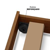 Cama Solteiro Com Auxiliar Bibox Bicama Gabrieli Com 2 Colchões Inclusos - Castanho - 5