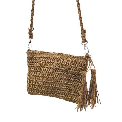 Bolsa Artesanal Lateral Transversal Casual Praia Festa Marrom