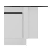 Balcão Cozinha De Canto Com Rodapé 1 Porta Veneza Multimóveis V2120 Branco/preto Branco/preto - 2