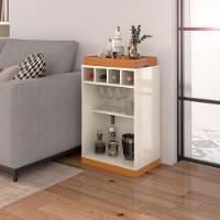 Adega Bar Retrô 4 Garrafas Com Bandeja E Prateleira Monaco - Off White E Cedro