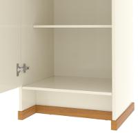 Armário Escritório Com Prateleira E 1 Porta 143cm Verbena - Off White E Naturale - 3