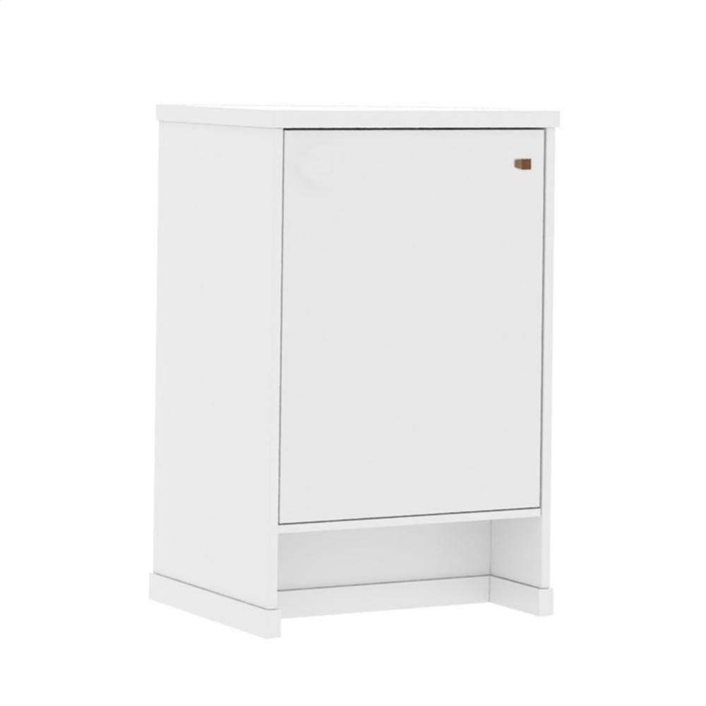 Balcão Baixo Com Porta E Prateleira Para Escritório Verbena - Branco - 5