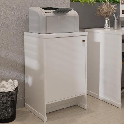 Balcão Baixo Com Porta E Prateleira Para Escritório Verbena - Branco