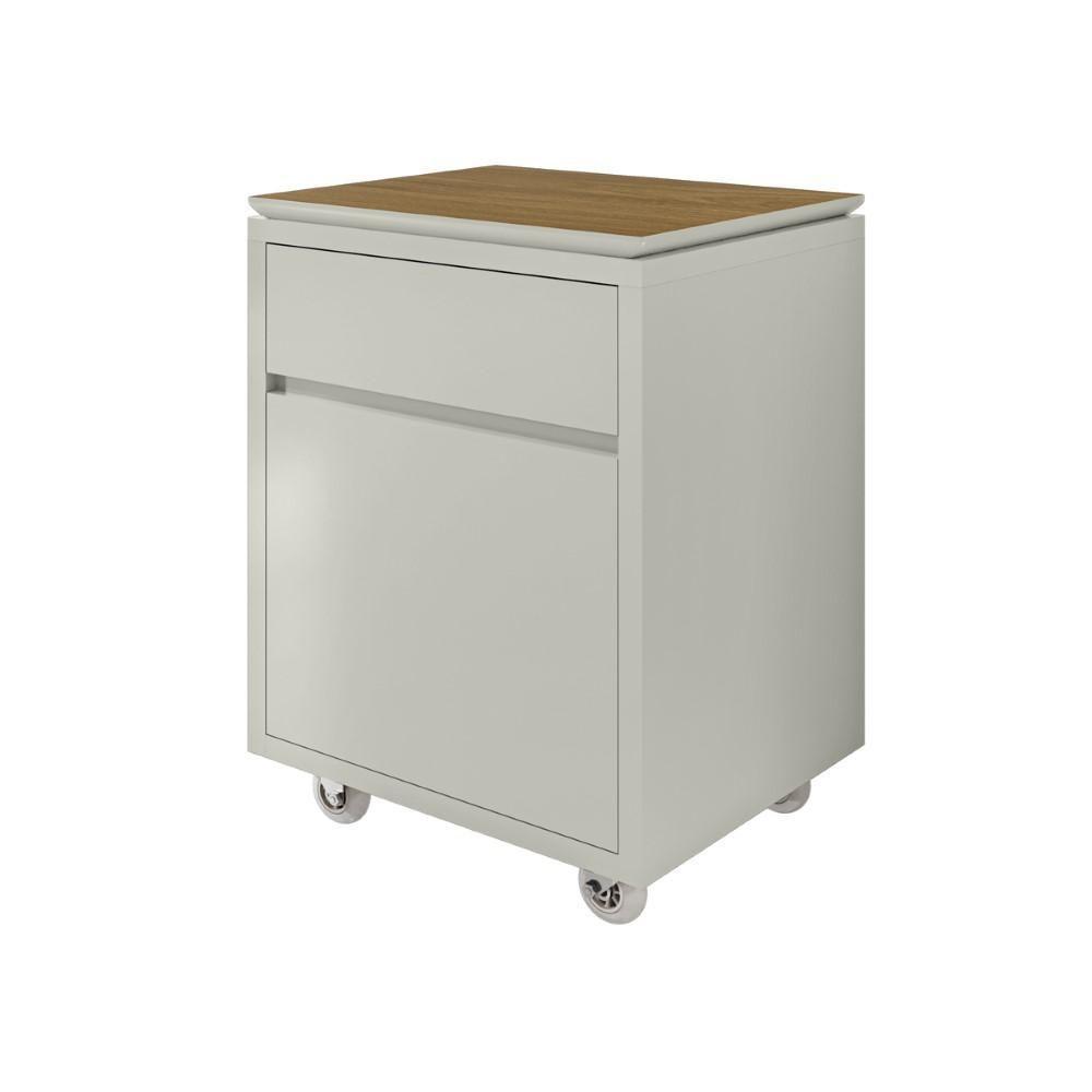 Gaveteiro Multiuso Com 2 Gavetas Para Escritório Tundra - Fendi E Freijó Fendi E Freijó - 4