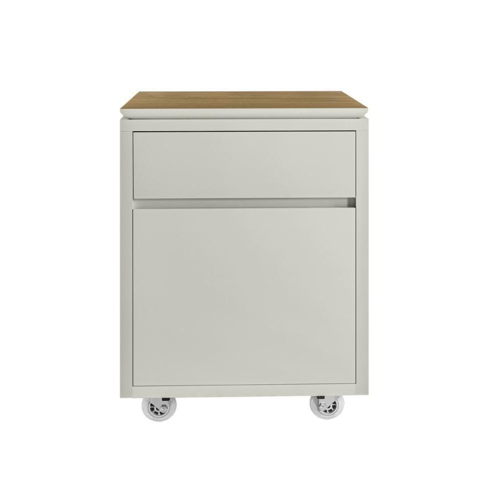 Gaveteiro Multiuso Com 2 Gavetas Para Escritório Tundra - Fendi E Freijó Fendi E Freijó - 5