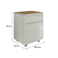 Gaveteiro Multiuso Com 2 Gavetas Para Escritório Tundra - Fendi E Freijó Fendi E Freijó - 2