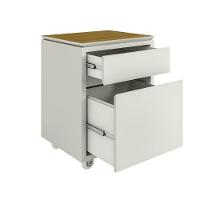 Gaveteiro Multiuso Com 2 Gavetas Para Escritório Tundra - Fendi E Freijó Fendi E Freijó - 6