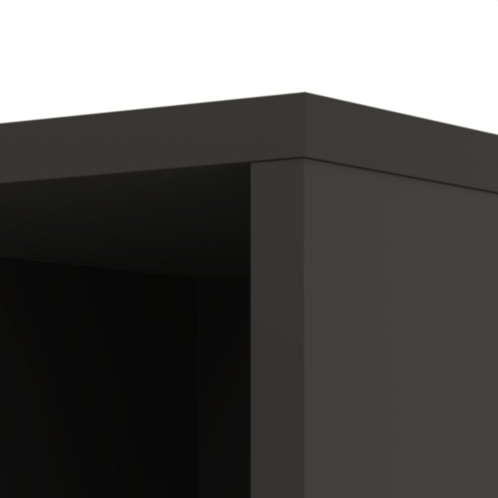 Estante Livreiro Alta Com 9 Prateleiras E 2 Portas Tundra - Preto - 5