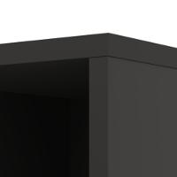 Estante Livreiro Alta Com 9 Prateleiras E 2 Portas Tundra - Preto - 5