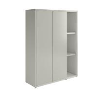 Estante Livreiro Alta Com 9 Prateleiras E 2 Portas Tundra - Fendi - 5