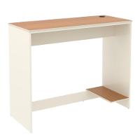 Mesa Para Escritório Com Passa Fios E Tampo Usinado Tech - Off White E Cedro - 8