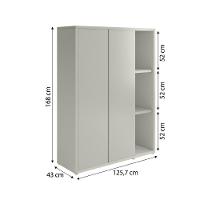 Armário Para Escritório 9 Prateleiras E 2 Portas Tundra - Fendi - 2