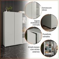 Armário Para Escritório 9 Prateleiras E 2 Portas Tundra - Fendi - 9