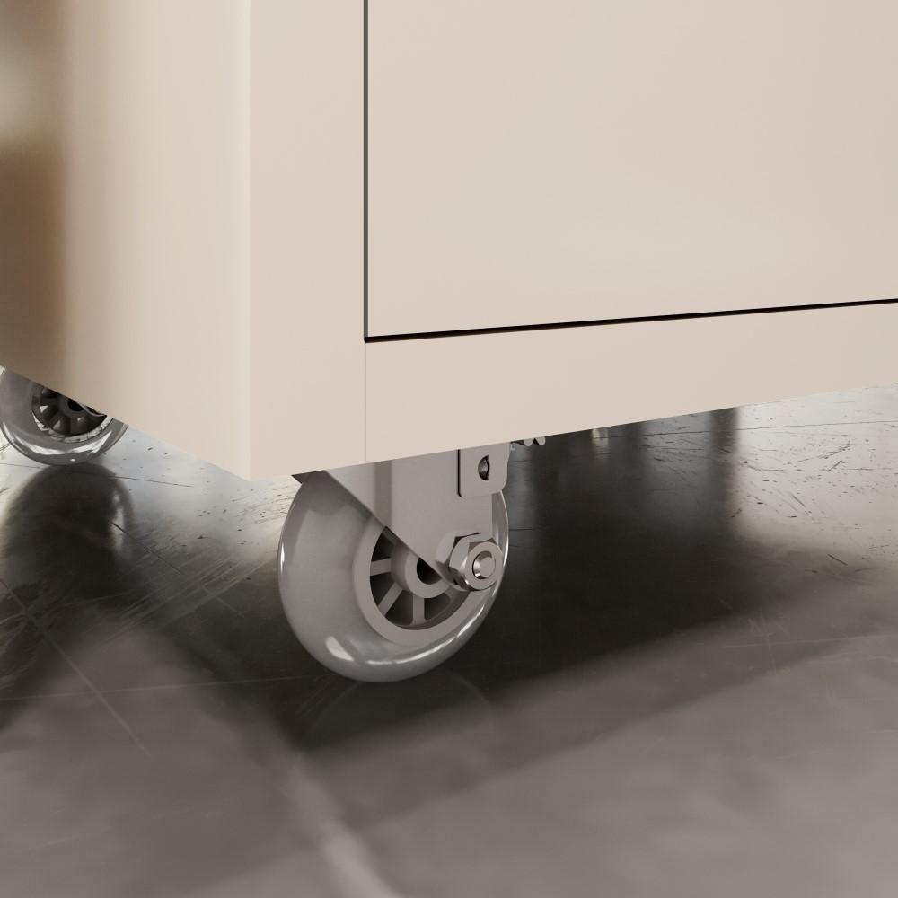 Gaveteiro Multiuso Com 2 Gavetas Para Escritório Tundra - Off White E Cedro - 3