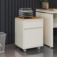 Gaveteiro Multiuso Com 2 Gavetas Para Escritório Tundra - Off White E Cedro - 1