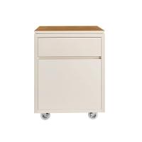 Gaveteiro Multiuso Com 2 Gavetas Para Escritório Tundra - Off White E Cedro - 5