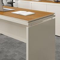 Mesa Para Escritório Com Tampo Duplo 25mm Tundra - Off White E Cedro - 5