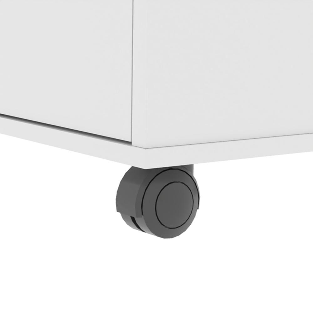 Gaveteiro Multiuso Com 2 Gavetas Para Escritório Verbena - Branco - 4