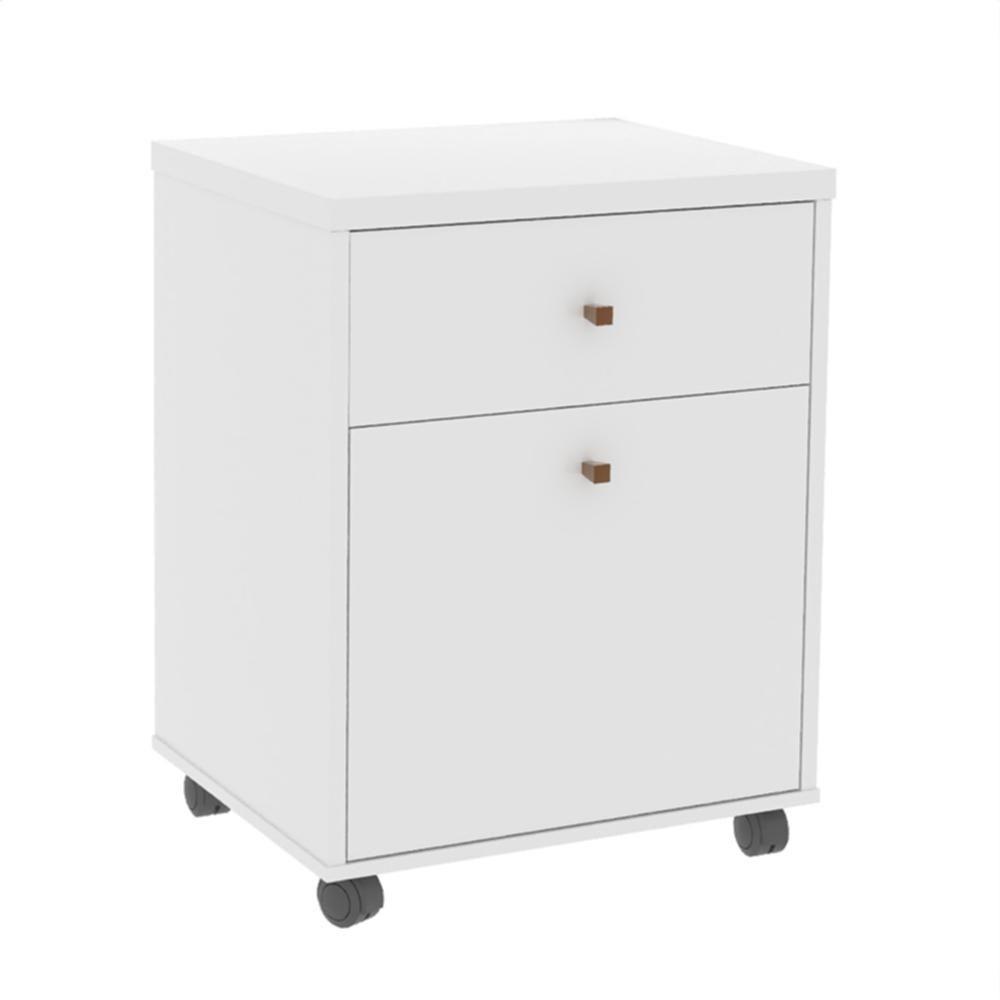Gaveteiro Multiuso Com 2 Gavetas Para Escritório Verbena - Branco - 6