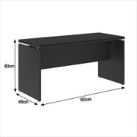 Mesa Para Escritório Com Tampo Duplo 25mm Tundra - Preto - 2