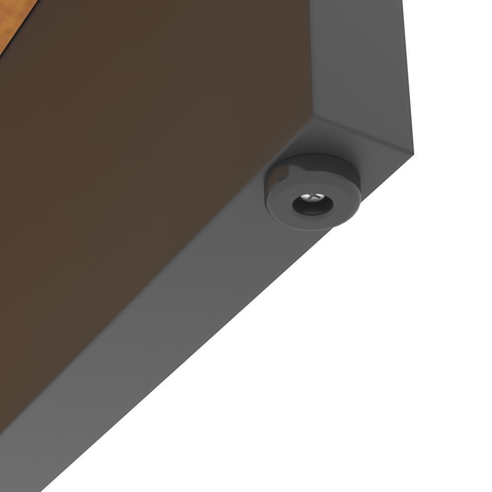 Mesa Para Escritório Com Passa Fios E Tampo Usinado Tech - Preto E Cedro - 2