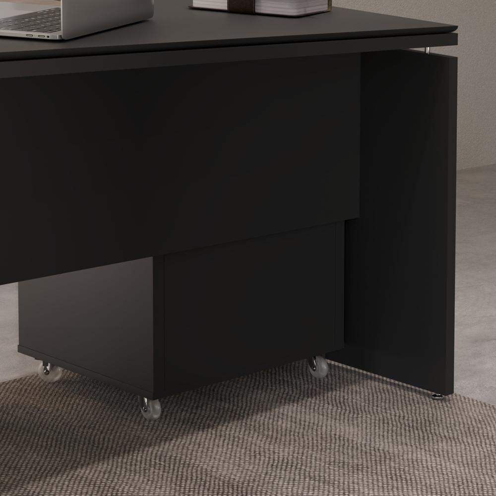 Gaveteiro Multiuso Com 2 Gavetas Para Escritório Tundra - Preto - 8