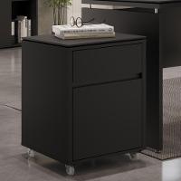 Gaveteiro Multiuso Com 2 Gavetas Para Escritório Tundra - Preto - 1