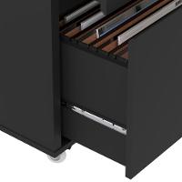 Gaveteiro Multiuso Com 2 Gavetas Para Escritório Tundra - Preto - 3