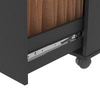 Gaveteiro Multiuso Com 2 Gavetas Para Escritório Verbena - Preto E Naturale - 3