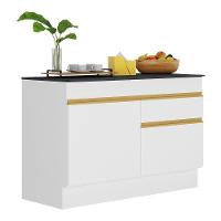 Balcão Cozinha 120cm 2 Portas 1 Gaveta Multimóveis Branco - 1