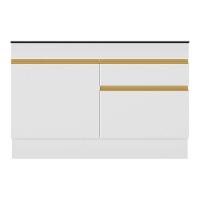 Balcão Cozinha 120cm 2 Portas 1 Gaveta Multimóveis Branco - 3