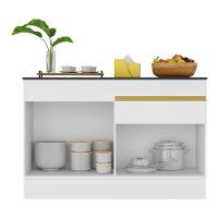 Balcão Cozinha 120cm 2 Portas 1 Gaveta Multimóveis Branco