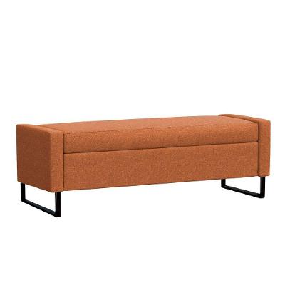 Recamier Bau Paris Base De Metal 1,20m Veludo Terracota - Inova Decorações